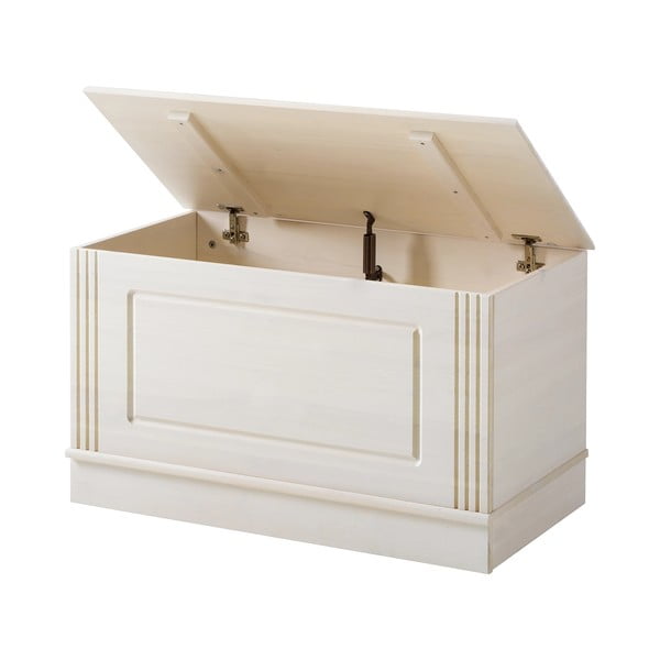 Bílá truhla z borovicového dřeva 80x45 cm Anita – Støraa-image-3