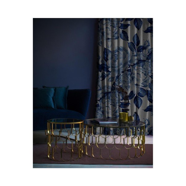 Závěs ze sametu Velvet Atelier Flowers, 134 x 247 cm-image-1