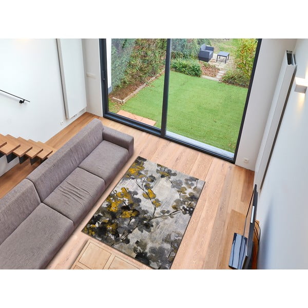 Žluto-šedý koberec Universal Bukit Mustard, 120 x 170 cm-image-1