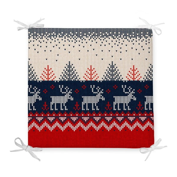Vánoční podsedák s příměsí bavlny Minimalist Cushion Covers Nordic, 42 x 42 cm