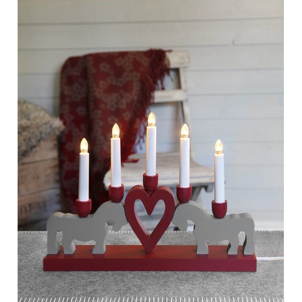 Červená vánoční světelná dekorace Leksand – Star Trading-image-3