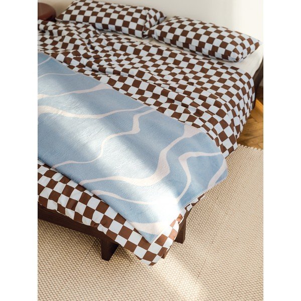 Modrá/krémová deka 150x200 cm Felu – noo.ma-image-2