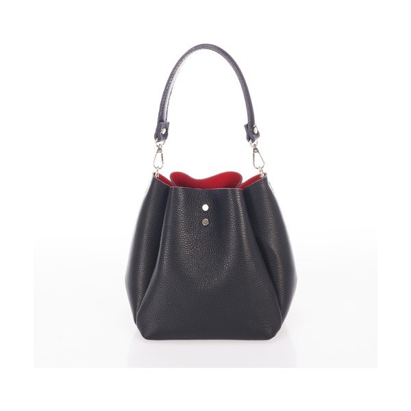 Černá kožená kabelka Giorgio Costa Acca-image-1