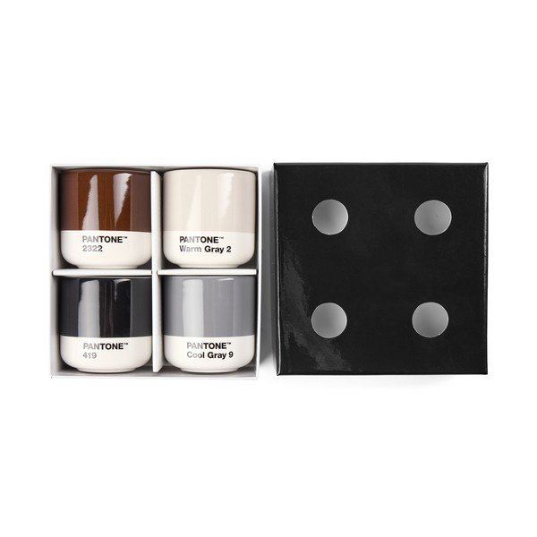 Porcelánové šálky v sadě 4 ks na espresso 100 ml Macchiato – Pantone-image-1