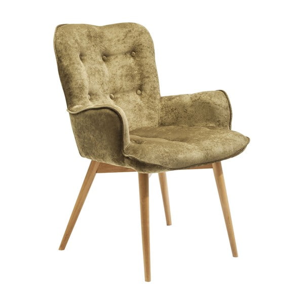 Olivově zelená židle s područkami Kare Design Angel Wings Olive Green