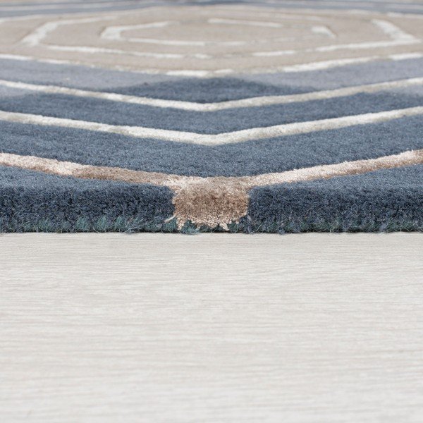 Modrý vlněný koberec Flair Rugs Harlow, 160 x 230 cm-image-3