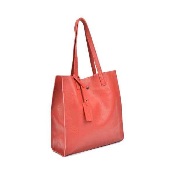 Červená kožená kabelka Isabella Rhea Donna-image-4