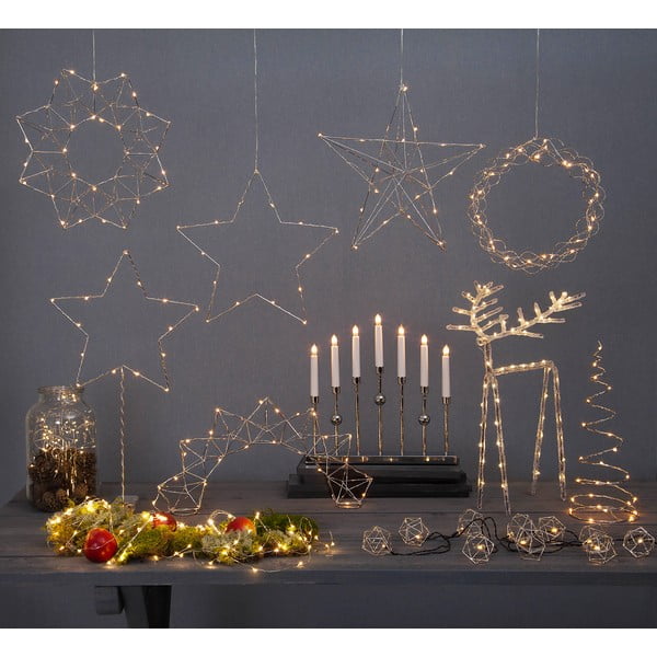 Svícen ve stříbrné barvě Star Trading Gustavo, výška 37 cm-image-1