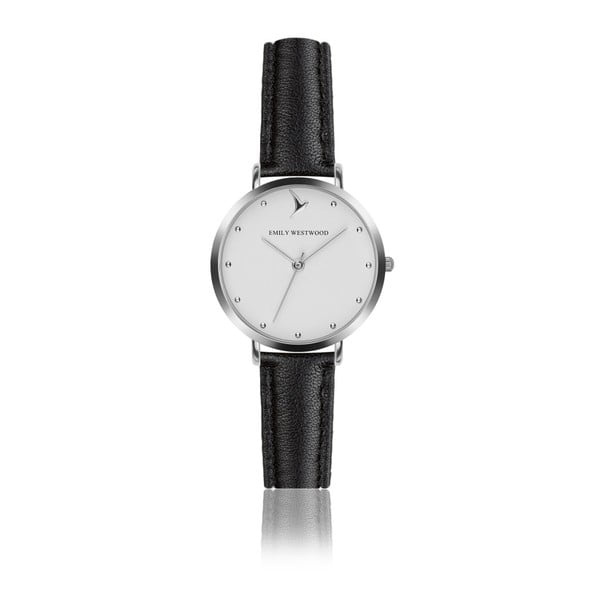 Dámské hodinky s černým s páskem z pravé kůže Emily Westwood Meeting