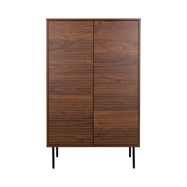 Hnědá skříňka v dekoru ořechu 80x130x40 cm Stripes – White Label