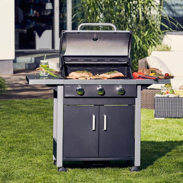 Černý plynový venkovní gril ENDERS Chicago 3-image-1