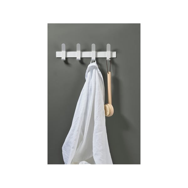 Bílý kovový nástěnný věšák A-Rack – Zone-image-1