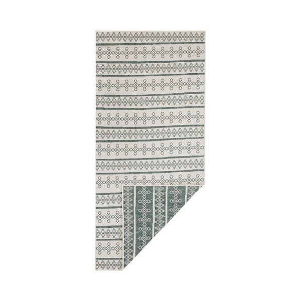Zeleno-krémový oboustranný koberec vhodný i na ven Bougari Madeira, 200 x 290 cm