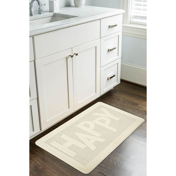 Krémová koupelnová předložka 60x100 cm Happy – Foutastic-image-1