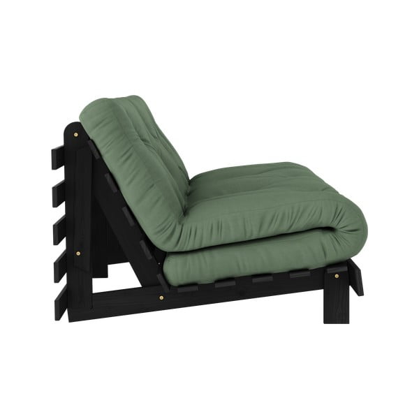 Zelená rozkládací pohovka 160 cm Roots Black Night – Karup Design-image-4