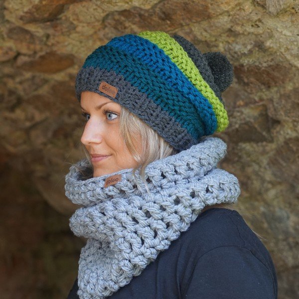 Ručně pletená čepice DOKE Jade-image-2