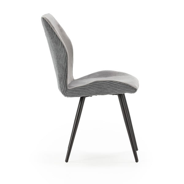 Světle šedé manšestrové jídelní židle v sadě 2 ks Adaya – Marckeric-image-3