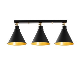 Černé stropní svítidlo pro 3 žárovky Opviq lights Berceste Short
