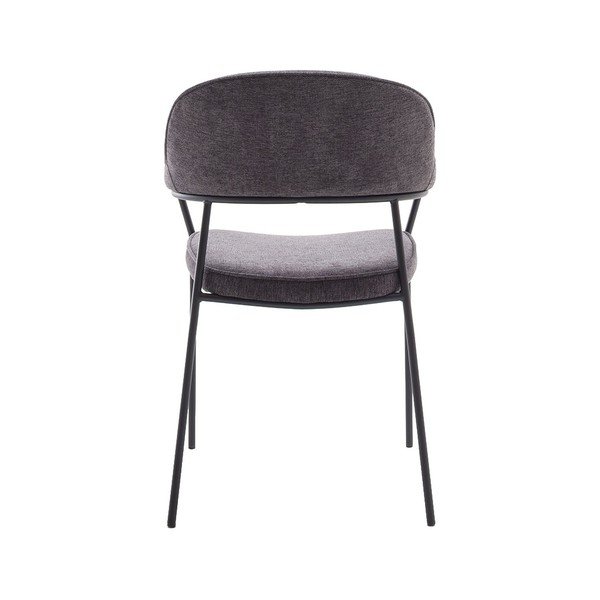 Tmavě šedá jídelní židle s područkami Kindersley – Unique Furniture-image-4