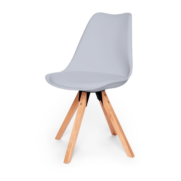 Sada 2 šedých židlí s podnožím z bukového dřeva Bonami Essentials Gina