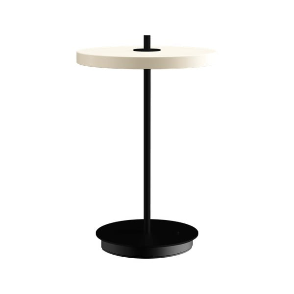 Černobílá kovová LED stolní lampa s kovovým stínidlem (výška 31 cm) Asteria Move – UMAGE