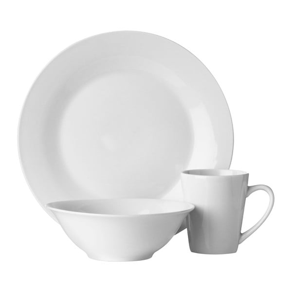 Set 12 kusů porcelánového nádobí Premier Housewares White Porcelain