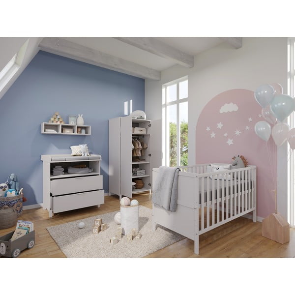 Krémová dětská šatní skříň 89x180x54 cm Alkmaar – Germania-image-4