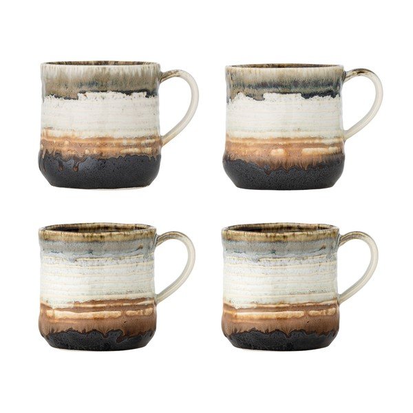 Hrnky v sadě 4 ks z kameniny 380 ml Deana – Bloomingville
