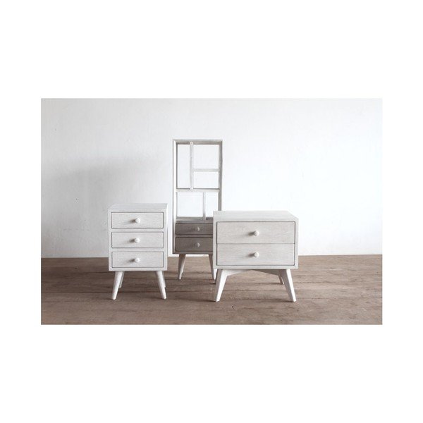 Noční stolek Rustic White-image-1