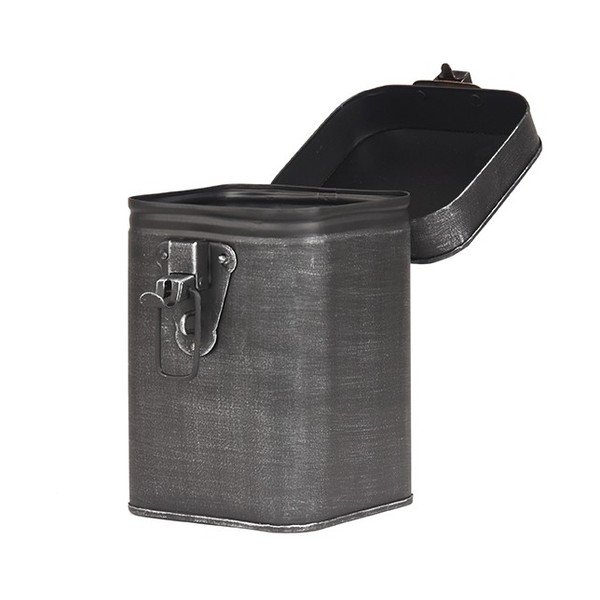 Černá kovová úložná dóza LABEL51, výška 17 cm-image-4
