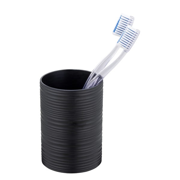 Černý plastový kelímek na zubní kartáčky Lyon – Allstar-image-1