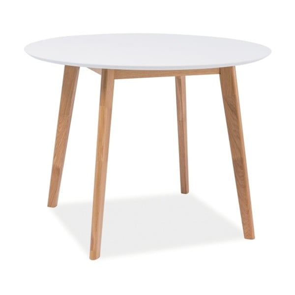 Jídelní stůl s bílou deskou Signal Mosso, ⌀ 75 cm