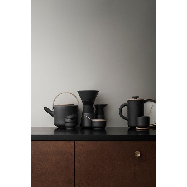 Černý kameninový set na překapávanou kávu 600 ml Theo – Stelton-image-2