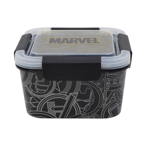 Černý plastový dětský svačinový box Marvel – STOR-image-2