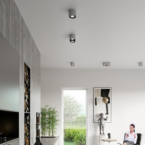 Šedé bodové svítidlo 27x14 cm Spattio - Sollux-image-4