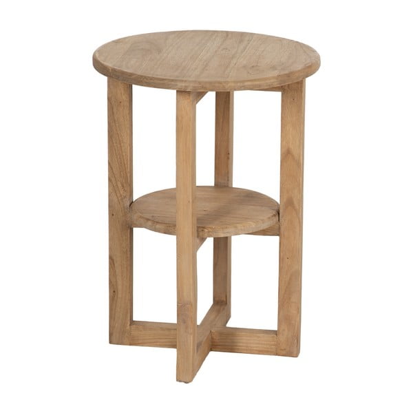 Kulatý odkládací stolek z masivu mindi ø 40 cm Dala – Ixia