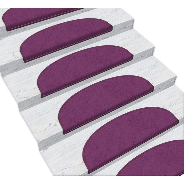 Fialové nášlapy na schody v sadě 16 ks 65x20 cm Dots - Vitaus-image-1