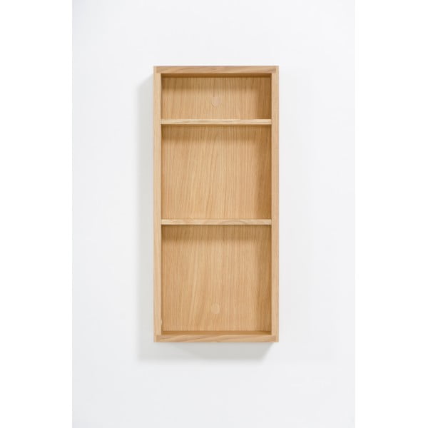Nástěnná koupelnová police z dubového dřeva Wireworks Slimline-image-3
