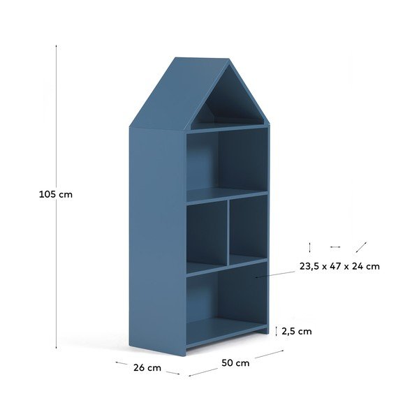 Modrá dětská knihovna Kave Home Celeste, 50 x 105 cm-image-4