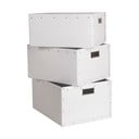 Bílé kartonové úložné boxy v sadě 3 ks Ture – Bigso Box of Sweden