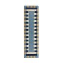 Modrý ručně tkaný vlněný běhoun 60x230 cm Kai Wool Border – Flair Rugs