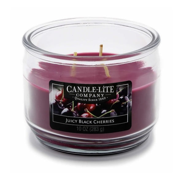 Vonná svíčka ve skle s vůní černé třešně Candle-Lite, doba hoření až 40 hodin