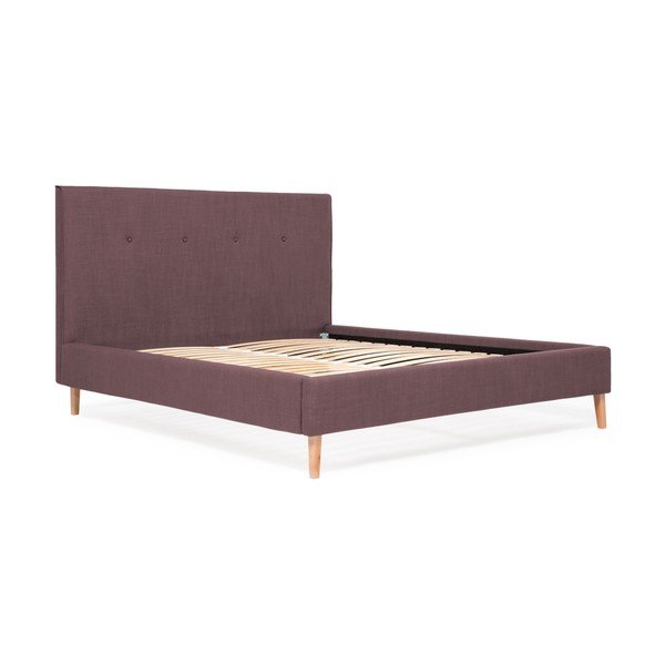 Fialová postel Vivonita Kent Linen, 200 x 140 cm-image-1