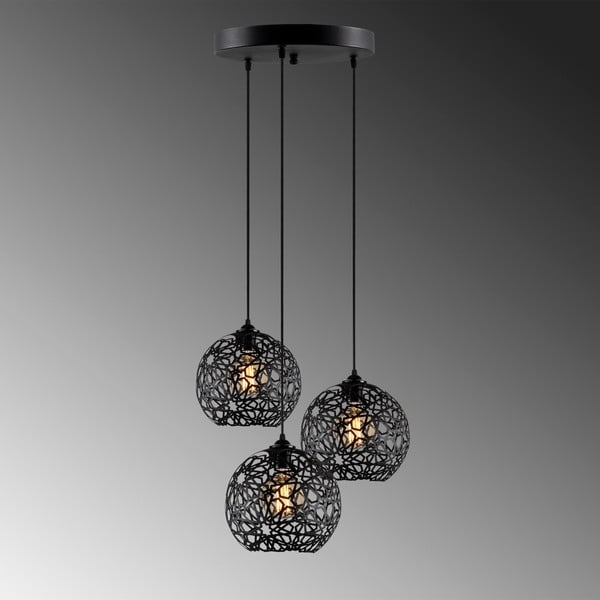 Černé závěsné svítidlo ø 65 cm Fellini – Opviq lights-image-2