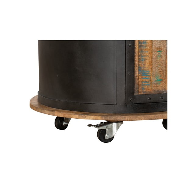 Černá kovová vinotéka na 9 lahví, 60x155 cm Luni – Interia Home & Living-image-4