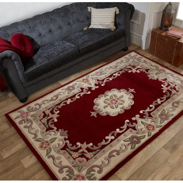 Červený vlněný koberec Flair Rugs Aubusson, 150 x 240 cm-image-1