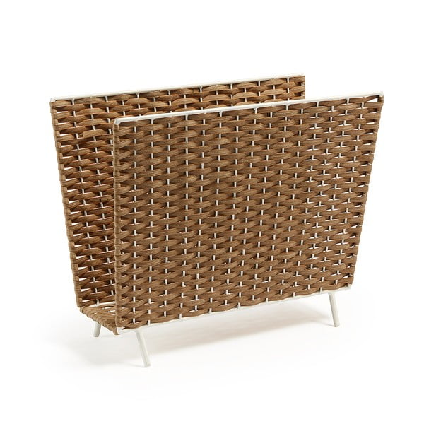 Stojan na časopisy z umělého ratanu Shibori – Kave Home