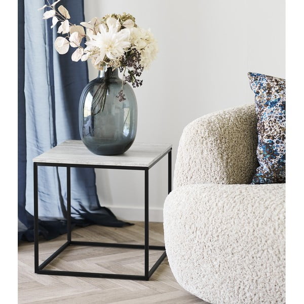 Odkládací stolek v dekoru kamene 45x45 cm Vita – House Nordic-image-1