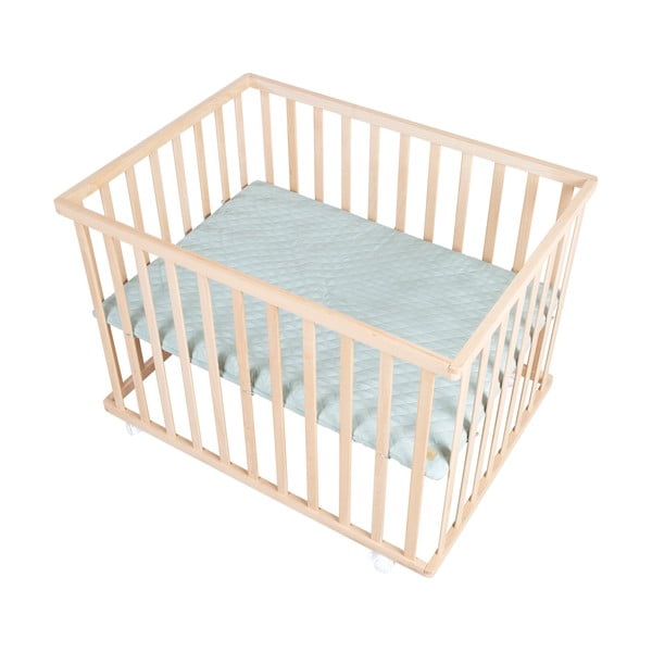 Dětská ohrádka s nastavitelnou výškou/na kolečkách 75x100 cm v přírodní barvě Style – Roba