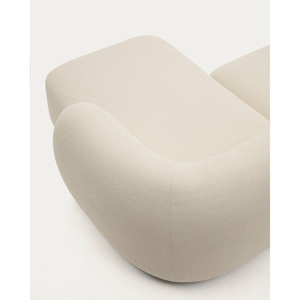 Krémová žinylková rohová pohovka (pravý roh/s lenoškou) Martina – Kave Home-image-1